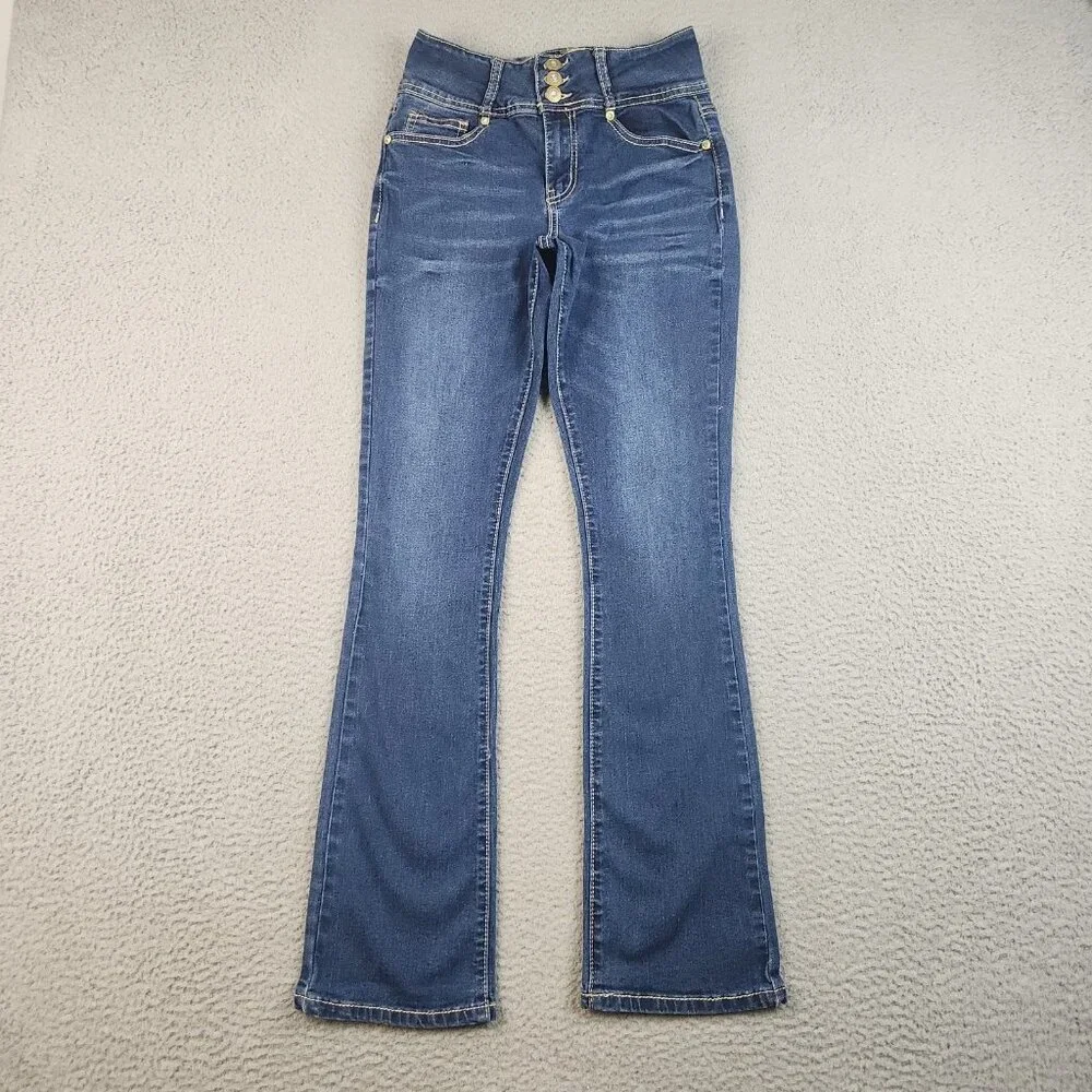 Hydraulic Jeans Womens/Jrs 7 Slim Boot Horseshoe Pocket Mid Rise Stretch Western